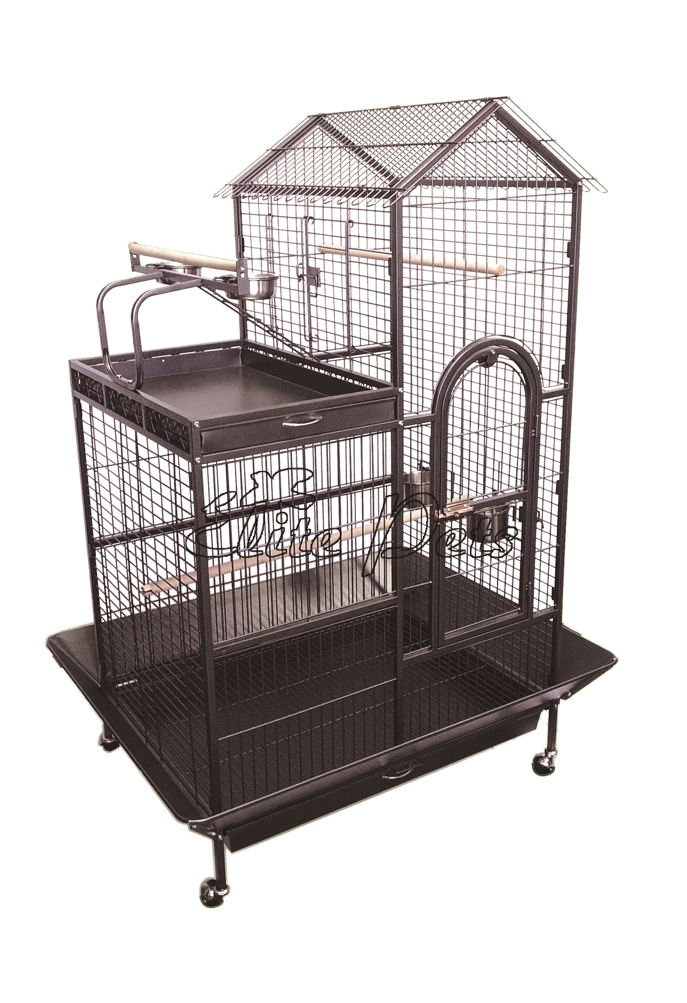 Large Parrot Cage African Grey Amazon Mini Macaw Play Top Gym A17